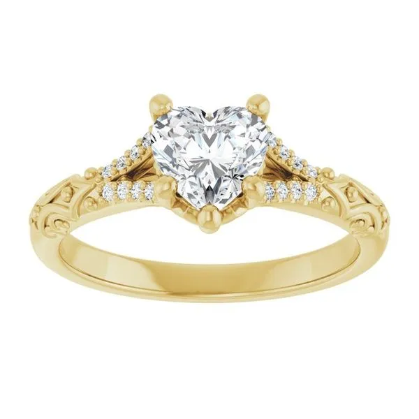 Solitaire Sculptural Engagement Ring Image 3 Natale Jewelers Sewell, NJ