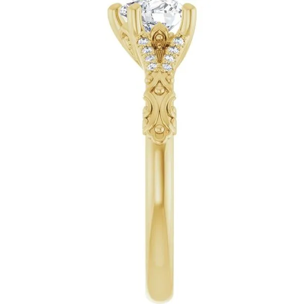 Solitaire Sculptural Engagement Ring Image 4 Natale Jewelers Sewell, NJ