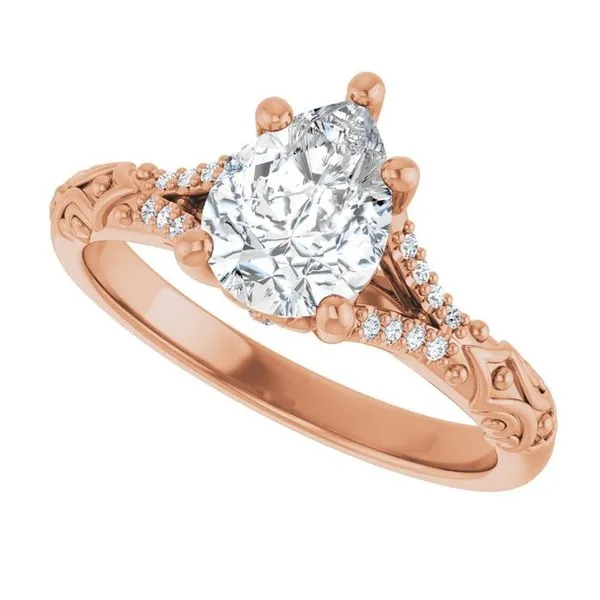 Solitaire Sculptural Engagement Ring Image 5 Natale Jewelers Sewell, NJ