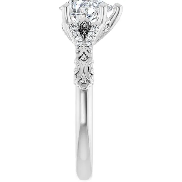 Solitaire Sculptural Engagement Ring Image 4 Berilian Jewelers Folsom, CA