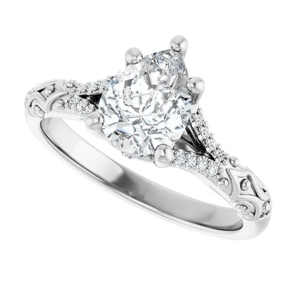 Solitaire Sculptural Engagement Ring Image 5 Berilian Jewelers Folsom, CA