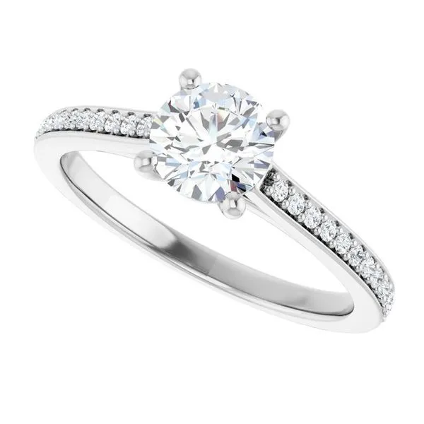 Claw-Prong Engagement Ring Image 5 Hudson Valley Goldsmith New Paltz, NY