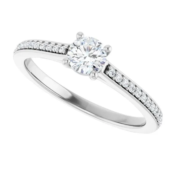 Claw-Prong Engagement Ring Image 5 Hudson Valley Goldsmith New Paltz, NY