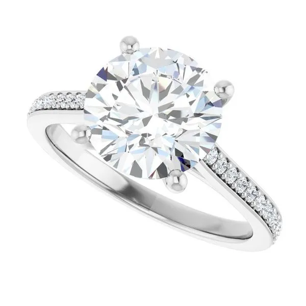 Claw-Prong Engagement Ring Image 5 Hudson Valley Goldsmith New Paltz, NY