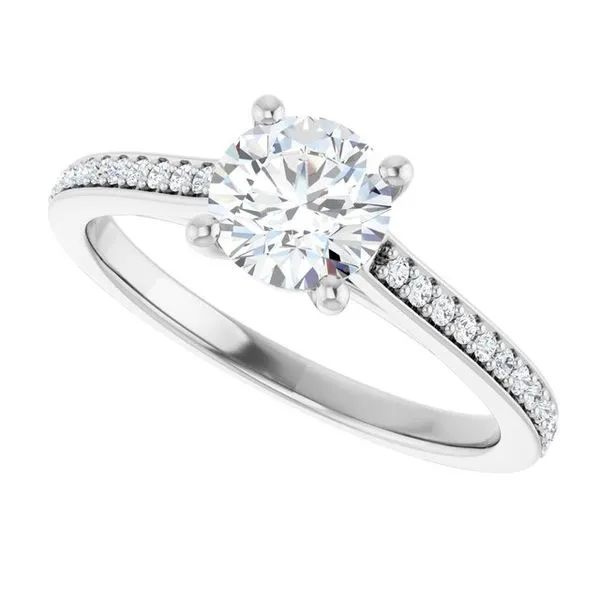 Claw-Prong Engagement Ring Image 5 Hudson Valley Goldsmith New Paltz, NY