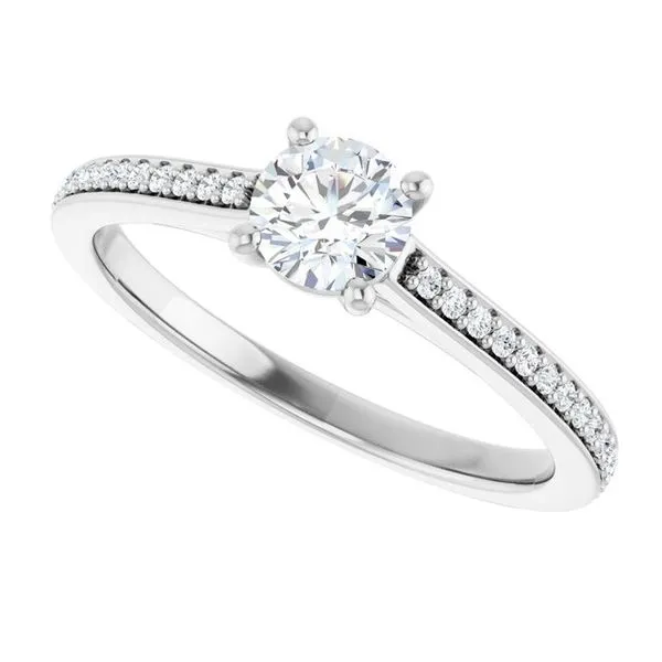 Claw-Prong Engagement Ring Image 5 Hudson Valley Goldsmith New Paltz, NY