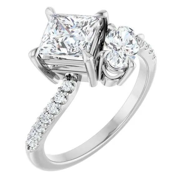 Two-Stone Bypass Engagement Ring Raleigh Diamond Fine Jewelry Raleigh, NC