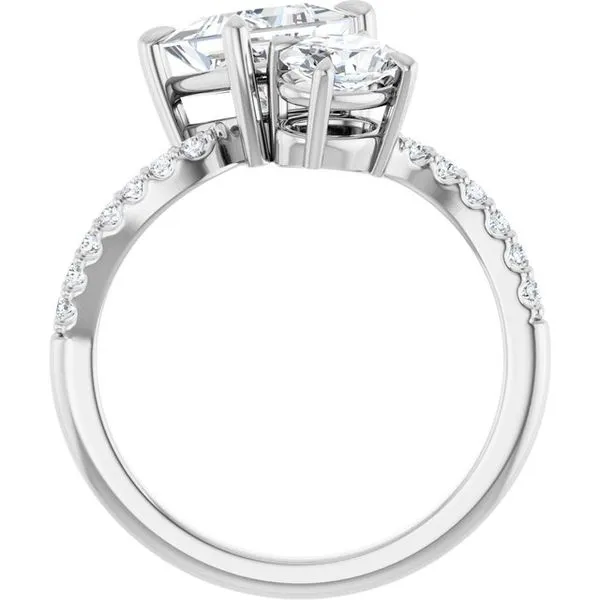 Two-Stone Bypass Engagement Ring Image 2 Raleigh Diamond Fine Jewelry Raleigh, NC