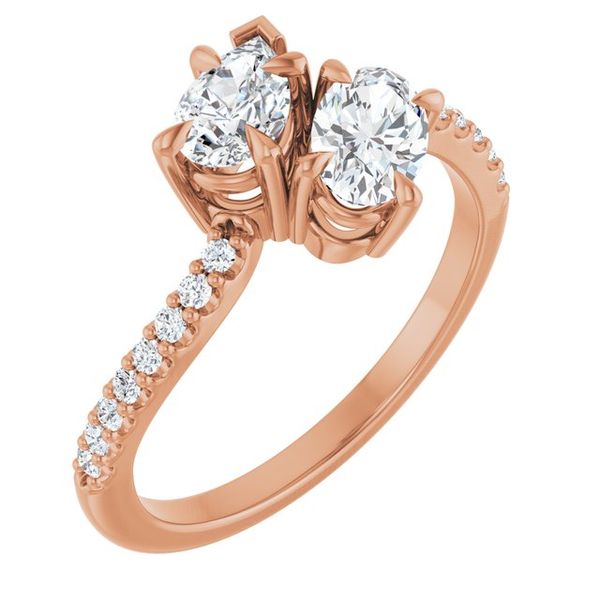 Two-Stone Bypass Engagement Ring