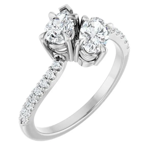 Two-Stone Bypass Engagement Ring