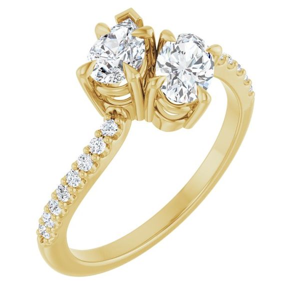 Two-Stone Bypass Engagement Ring