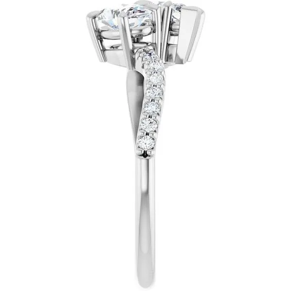 Two-Stone Bypass Engagement Ring Image 4 Raleigh Diamond Fine Jewelry Raleigh, NC