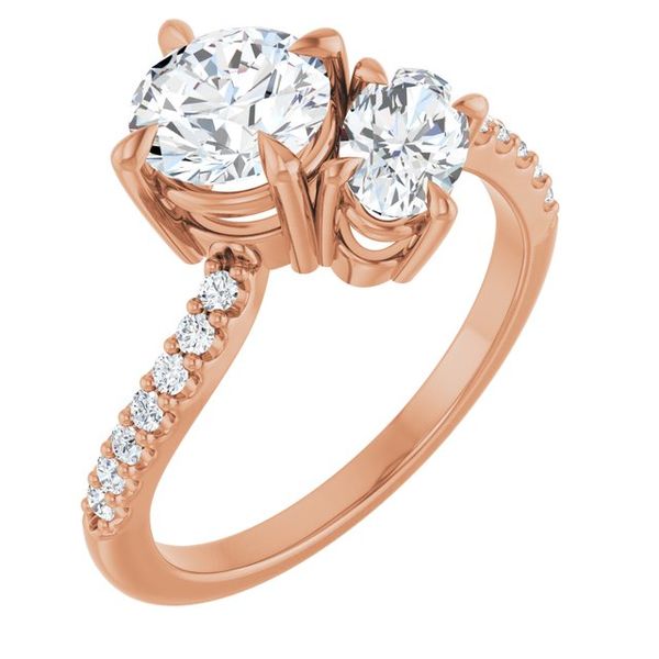 Two-Stone Bypass Engagement Ring