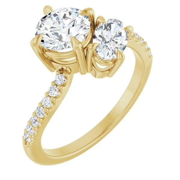 Two-Stone Bypass Engagement Ring Raleigh Diamond Fine Jewelry Raleigh, NC