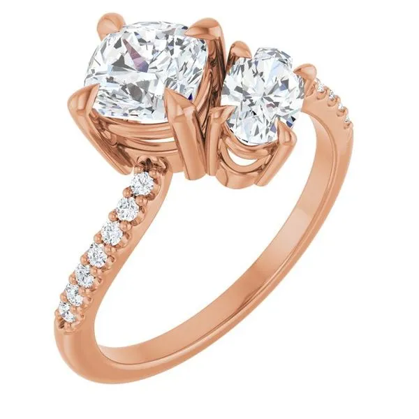 Two-Stone Bypass Engagement Ring Raleigh Diamond Fine Jewelry Raleigh, NC