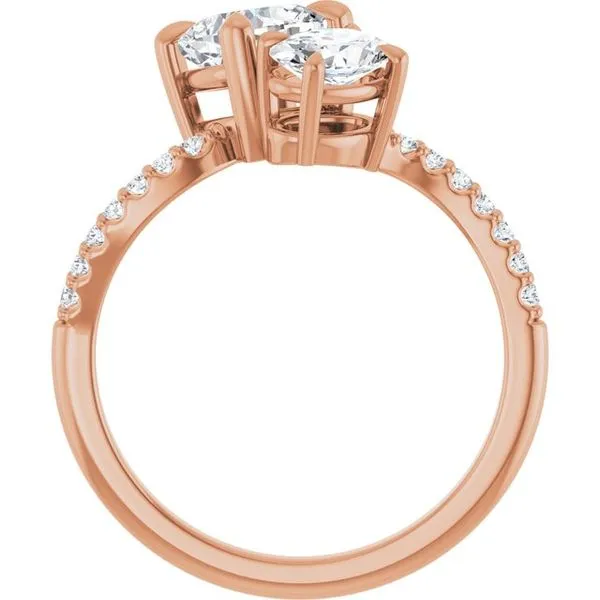 Two-Stone Bypass Engagement Ring Image 2 Raleigh Diamond Fine Jewelry Raleigh, NC