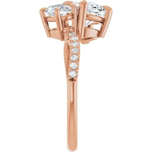 Two-Stone Bypass Engagement Ring Image 4 Raleigh Diamond Fine Jewelry Raleigh, NC