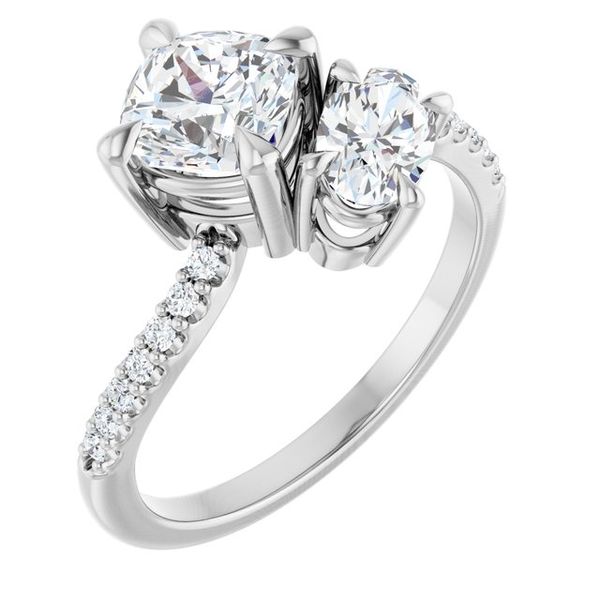 Two-Stone Bypass Engagement Ring