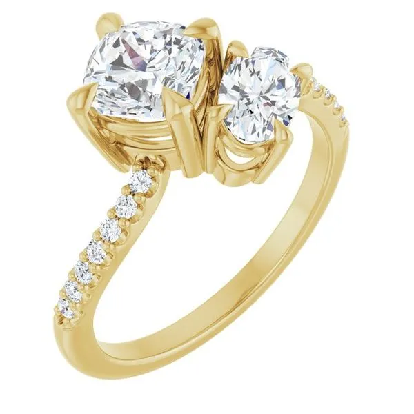 Two-Stone Bypass Engagement Ring Raleigh Diamond Fine Jewelry Raleigh, NC