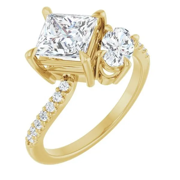 Two-Stone Bypass Engagement Ring Raleigh Diamond Fine Jewelry Raleigh, NC