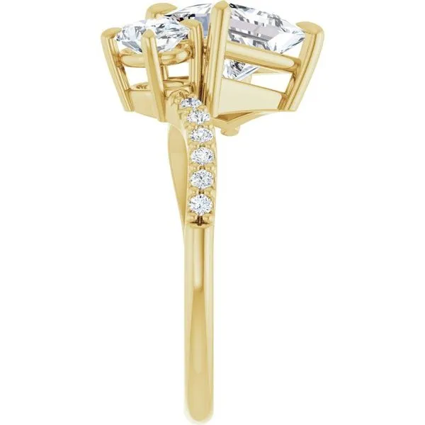 Two-Stone Bypass Engagement Ring Image 4 Raleigh Diamond Fine Jewelry Raleigh, NC