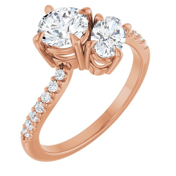 Two-Stone Bypass Engagement Ring