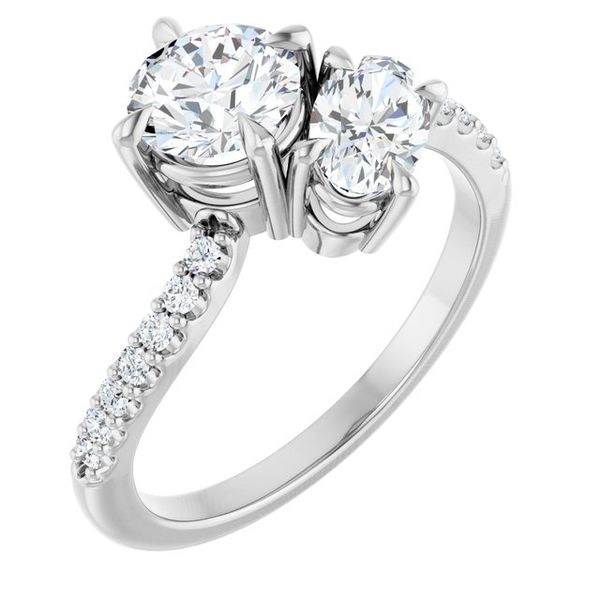 Two-Stone Bypass Engagement Ring