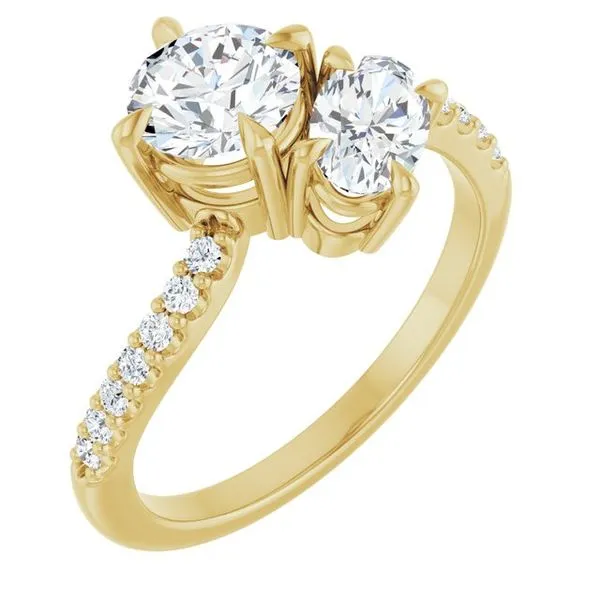 Two-Stone Bypass Engagement Ring Raleigh Diamond Fine Jewelry Raleigh, NC