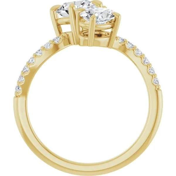 Two-Stone Bypass Engagement Ring Image 2 Raleigh Diamond Fine Jewelry Raleigh, NC