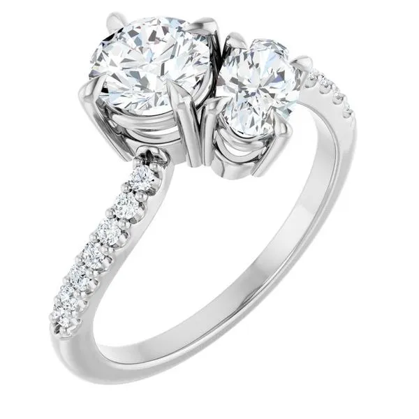 Two-Stone Bypass Engagement Ring Raleigh Diamond Fine Jewelry Raleigh, NC