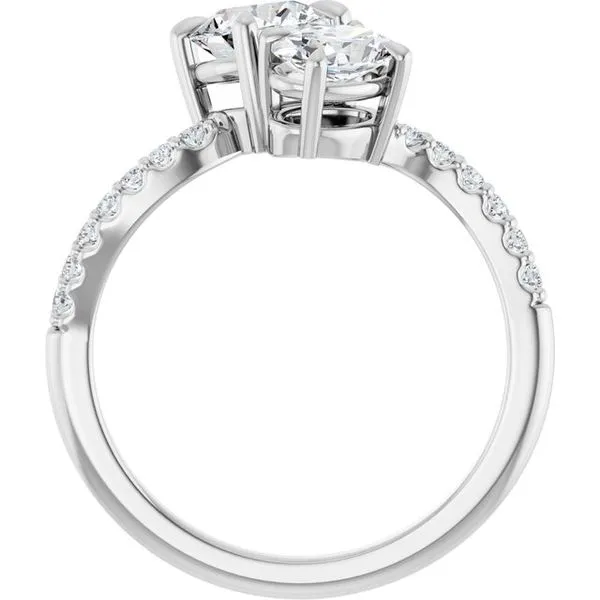 Two-Stone Bypass Engagement Ring Image 2 Raleigh Diamond Fine Jewelry Raleigh, NC