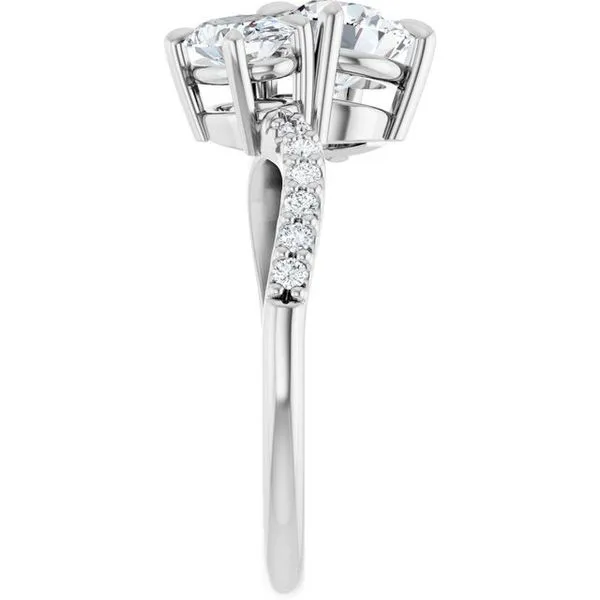 Two-Stone Bypass Engagement Ring Image 4 Raleigh Diamond Fine Jewelry Raleigh, NC