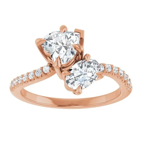 Two-Stone Bypass Engagement Ring Image 3 Raleigh Diamond Fine Jewelry Raleigh, NC