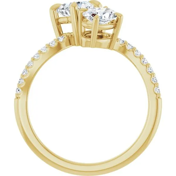 Two-Stone Bypass Engagement Ring Image 2 Raleigh Diamond Fine Jewelry Raleigh, NC