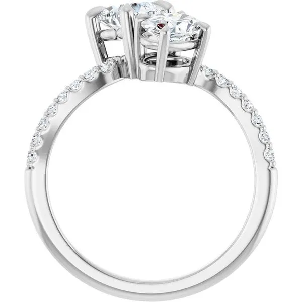 Two-Stone Bypass Engagement Ring Image 2 Raleigh Diamond Fine Jewelry Raleigh, NC