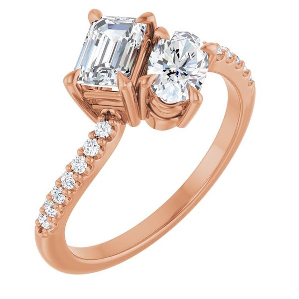 Two-Stone Bypass Engagement Ring