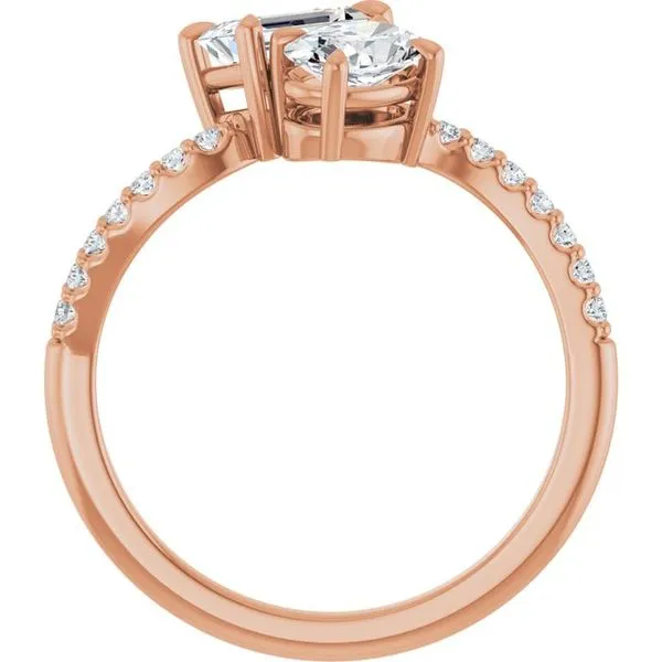 Two-Stone Bypass Engagement Ring Image 2 Raleigh Diamond Fine Jewelry Raleigh, NC