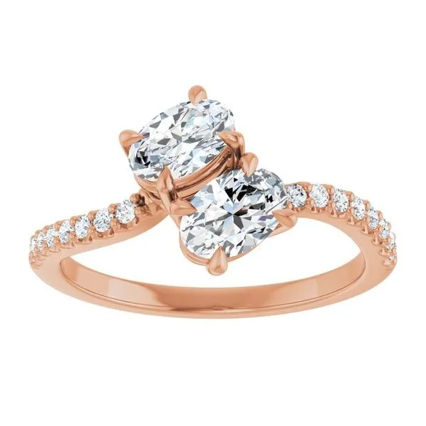 Two-Stone Bypass Engagement Ring Image 3 Raleigh Diamond Fine Jewelry Raleigh, NC