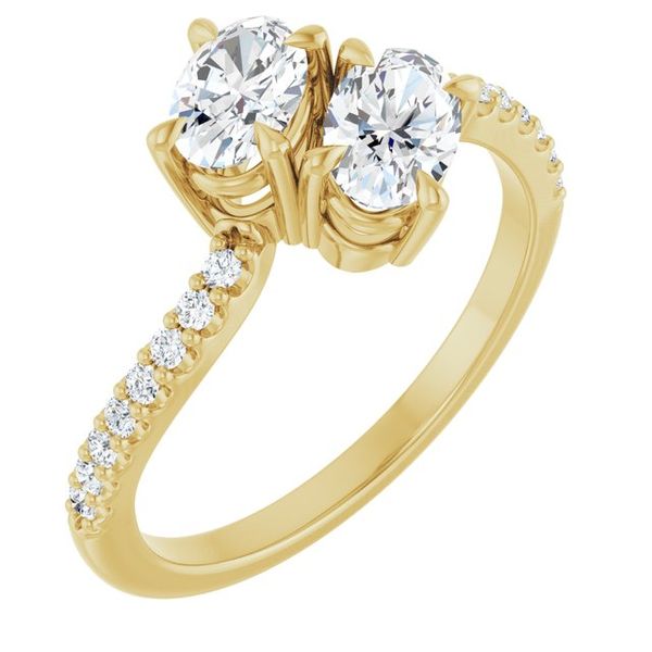 Two-Stone Bypass Engagement Ring