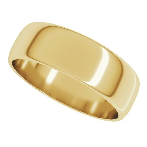 Lightweight Half Round Band Image 5 Studio D Jewelers Woodstock, IL