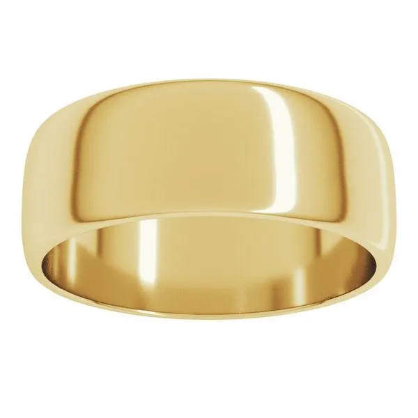 Lightweight Half Round Band Image 3 Studio D Jewelers Woodstock, IL