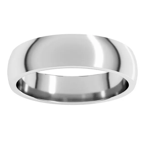 Lightweight Comfort-Fit Half Round Band Image 3 Diamonds By Dawn Riverdale, NJ
