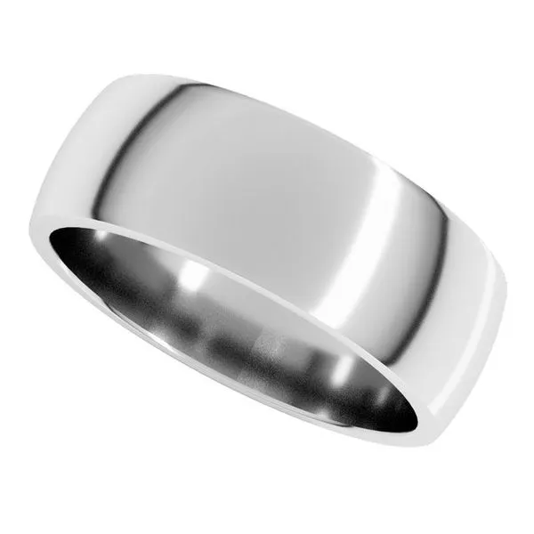 Lightweight Comfort-Fit Half Round Band Image 5 Diamonds By Dawn Riverdale, NJ