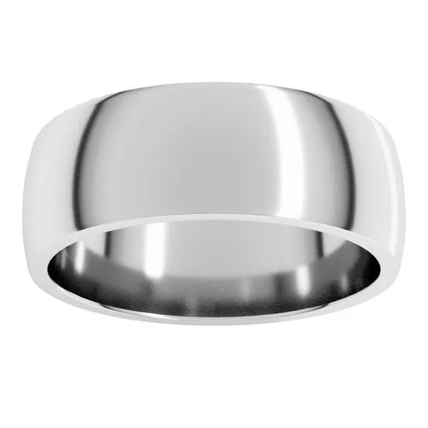 Lightweight Comfort-Fit Half Round Band Image 3 Diamonds By Dawn Riverdale, NJ