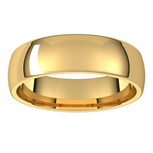 Lightweight Comfort-Fit Half Round Band Image 3 Mead Jewelers Enid, OK