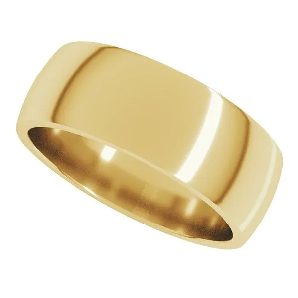 Lightweight Comfort-Fit Half Round Band Image 5 Studio D Jewelers Woodstock, IL
