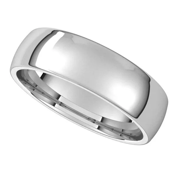 Lightweight Comfort-Fit Half Round Band Image 5 Grayson & Co. Jewelers Iron Mountain, MI