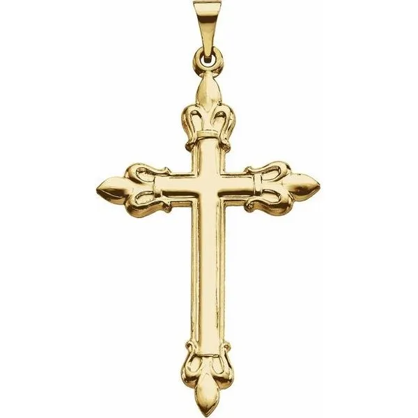 Fleur-de-Lis Cross Pendant D'Errico Jewelry Scarsdale, NY