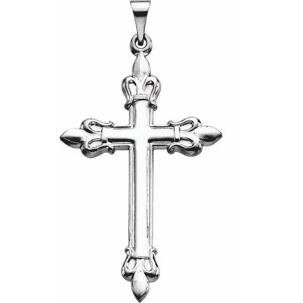 Fleur-de-Lis Cross Pendant James Wolf Jewelers Mason, OH