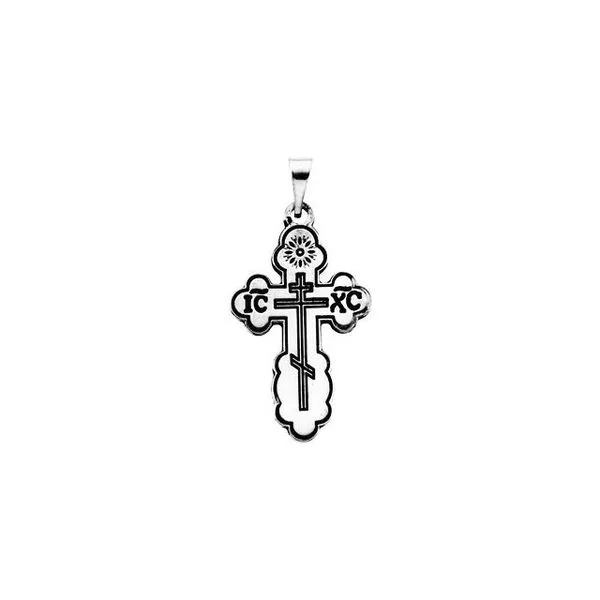 Orthodox Cross Pendant with Black Inlay Hopman Jewelers Elkhart, IN